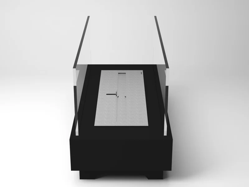 Lareira Design Collection Nero 2000 LSD-2000-AN da Somer indicada para mesas de jantar longas e bancadas gourmet com paleta escura