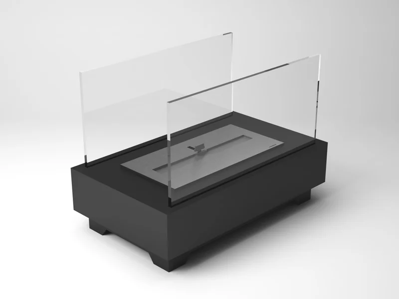 Lareira Design Collection Nero LSD-1500-AN da Somer em varanda gourmet ou ambiente comercial de hospitalidade
