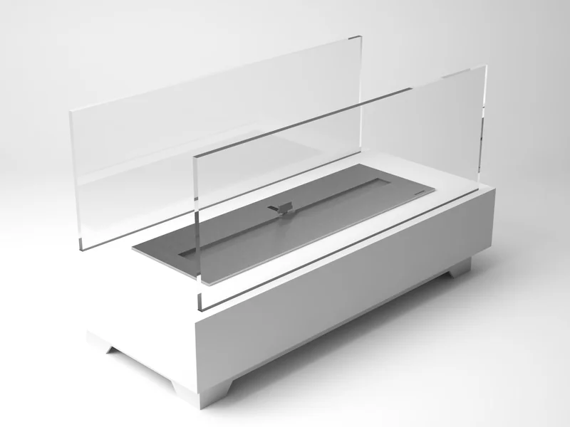 Lareira Design Collection Off White 2000 LSD-2000-AO da Somer em varanda gourmet ou lounge comercial de alto padrão.