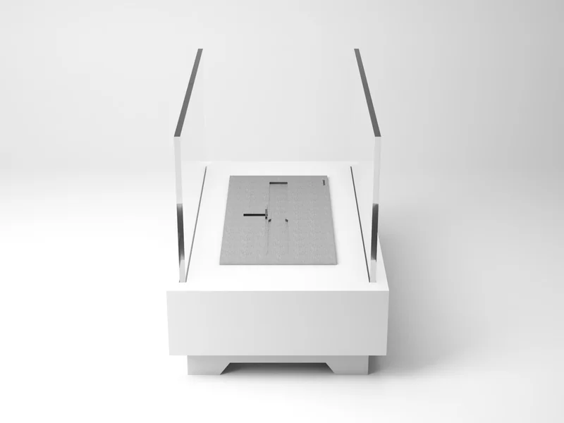Lareira Design Collection Off White LSD-1500-AO da Somer indicada para mesa de jantar e espaço gourmet com acabamento neutro