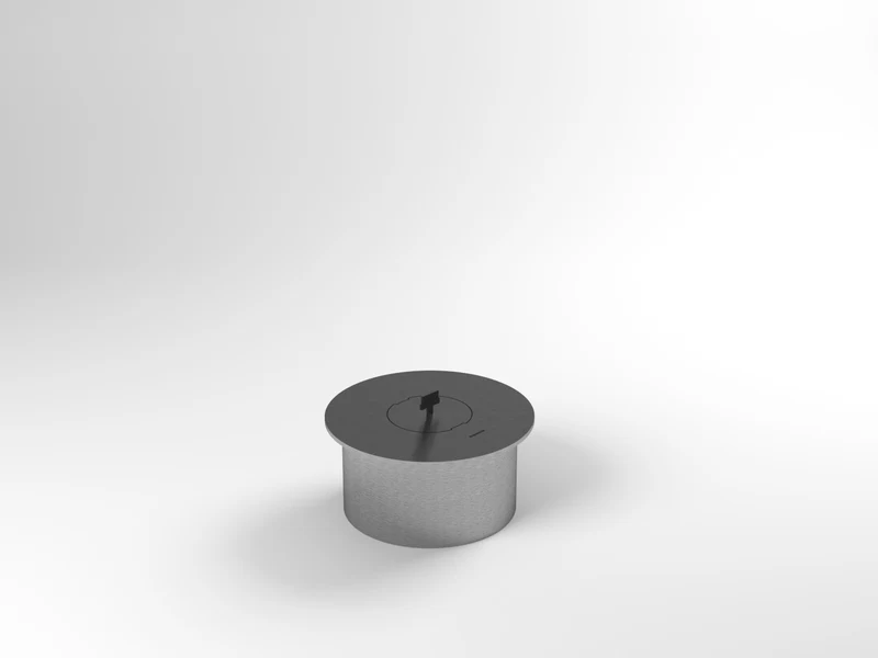 Queimador Ecológico Round QSR-1000 Somer em nicho decorativo circular em painel de alvenaria ou pedra