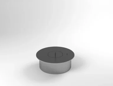 Queimador Ecológico Round QSR-2000 Somer: ângulo em 3/4 evidenciando o formato circular de ⌀25 cm